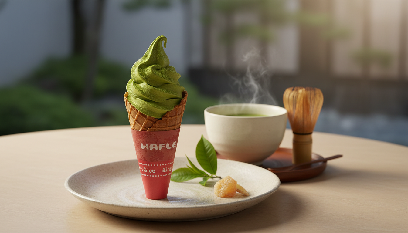 Matcha dessert and tea composition